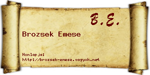 Brozsek Emese névjegykártya